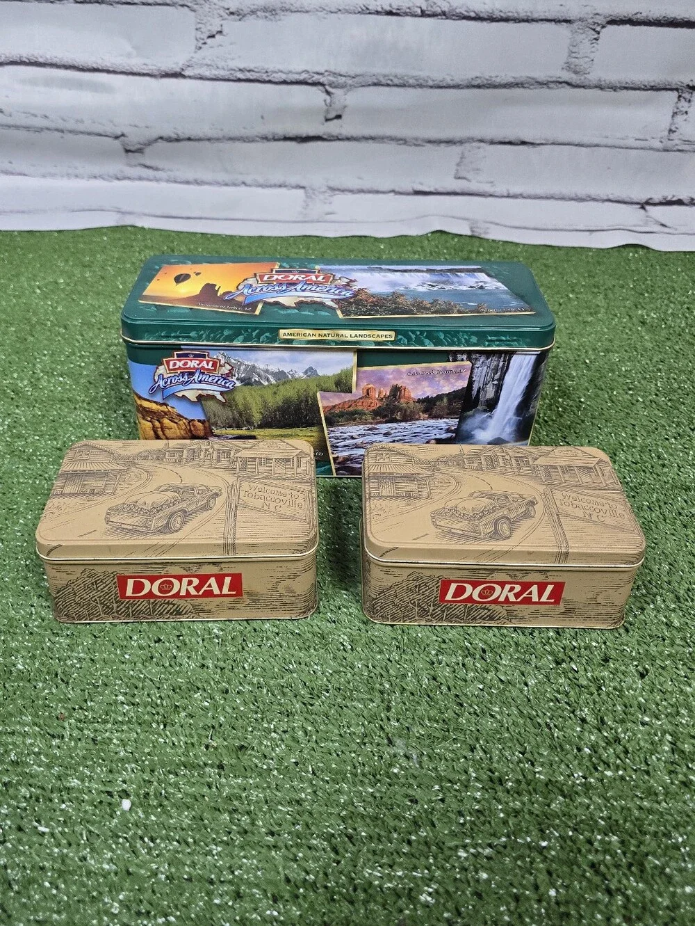 Vintage 1996 Doral Cigarettes Collecable Tins \ Winston-Salem, NC Set Of 3
